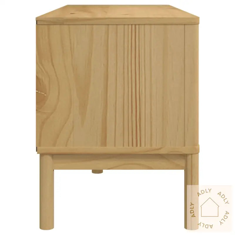 Tv-Benk Floro Voksbrun 114X43X55 Cm Heltre Furu