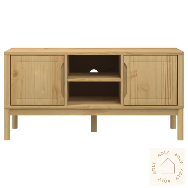 Tv-Benk Floro Voksbrun 114X43X55 Cm Heltre Furu