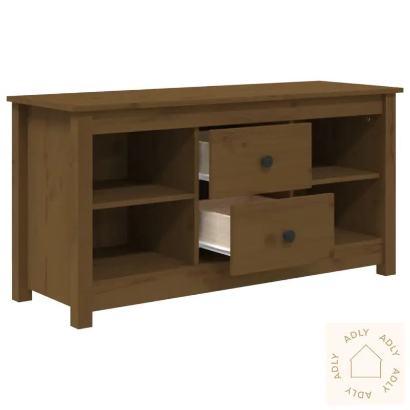 Tv-Benk Honningbrun 103X36,5X52 Cm Heltre Furu