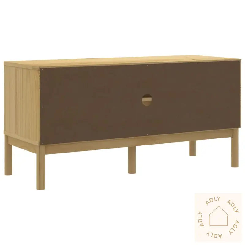 Tv-Benk Floro Voksbrun 114X43X55 Cm Heltre Furu