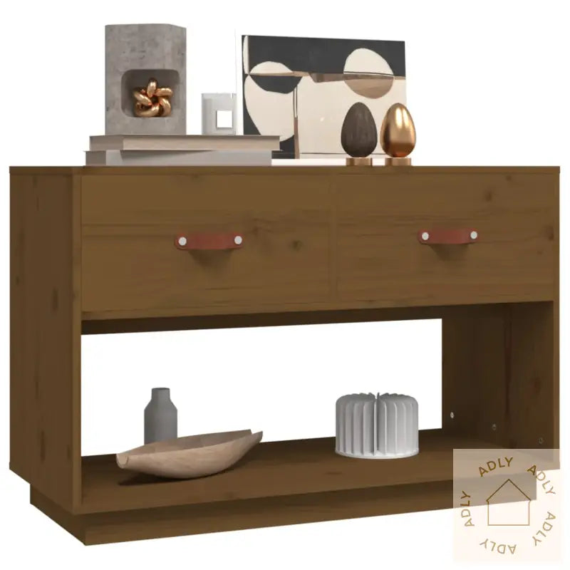 Tv-Benk Honningbrun 90X40X60 Cm Heltre Furu