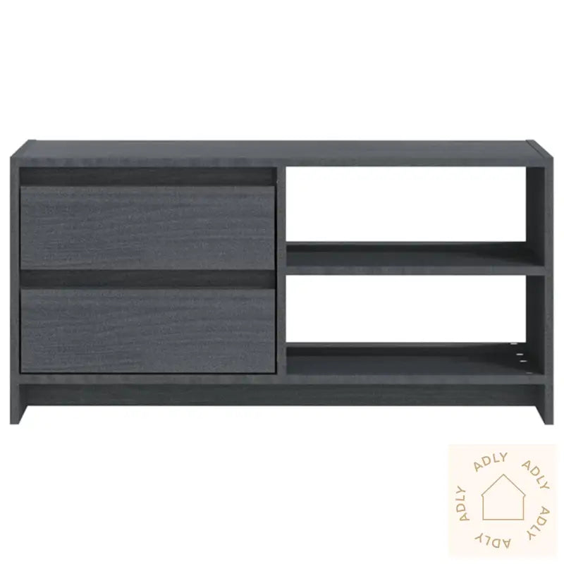 Tv-Benk 80X31X39 Cm Heltre Furu Grå