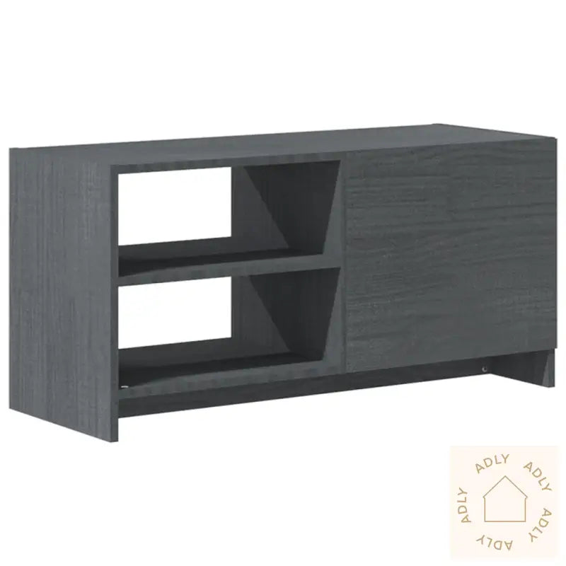 Tv-Benk 80X31X39 Cm Heltre Furu Grå