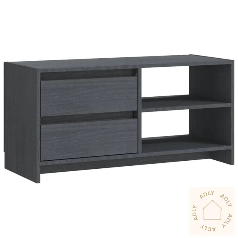 Tv-Benk 80X31X39 Cm Heltre Furu Grå