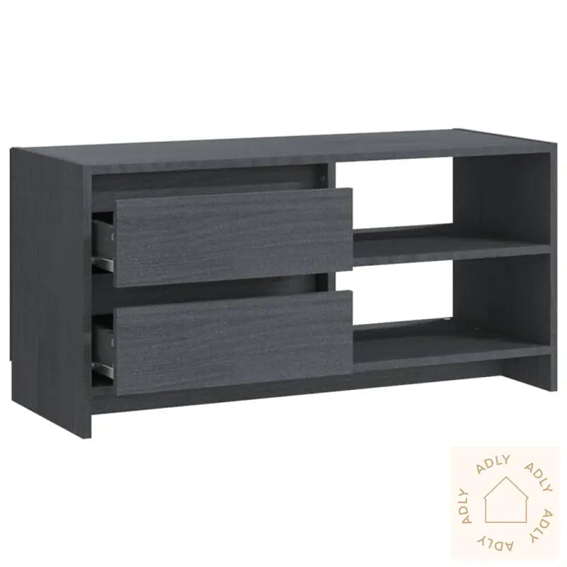 Tv-Benk 80X31X39 Cm Heltre Furu Grå