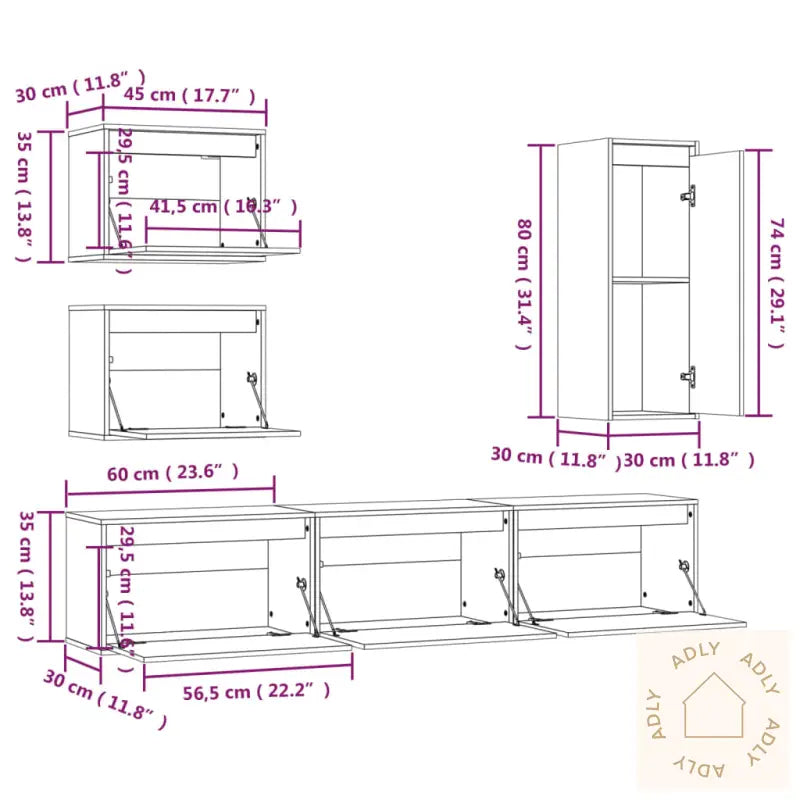 Tv-Benker 6 Stk Hvit Heltre Furu