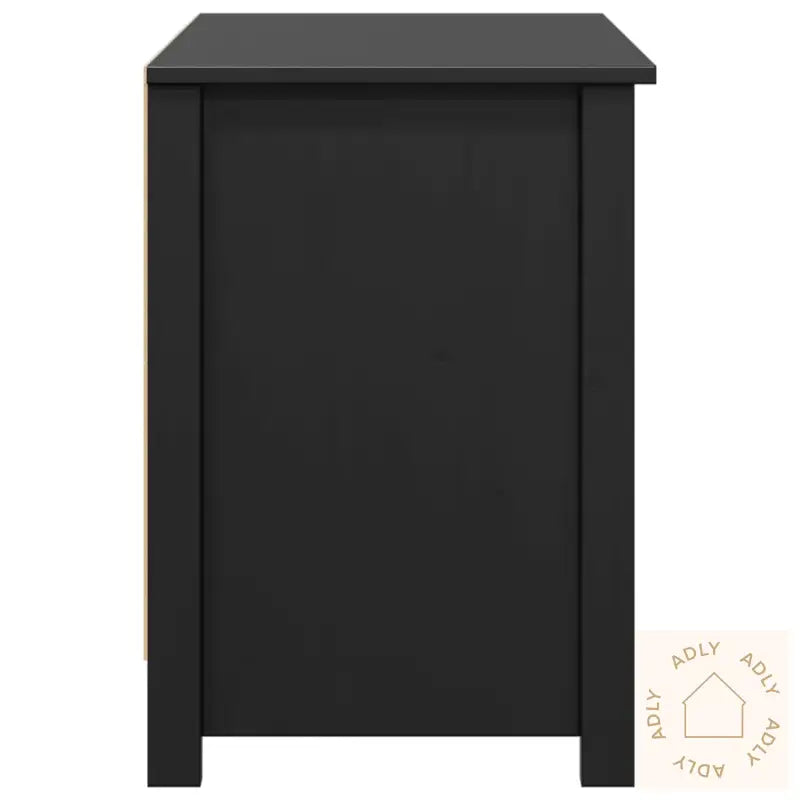 Tv-Benk Svart 103X36,5X52 Cm Heltre Furu