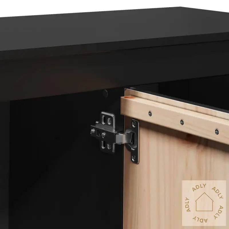 Tv-Benk Svart 103X36,5X52 Cm Heltre Furu