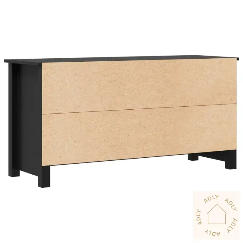 Tv-Benk Svart 103X36,5X52 Cm Heltre Furu