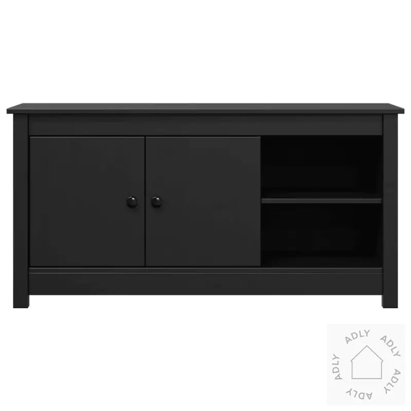Tv-Benk Svart 103X36,5X52 Cm Heltre Furu