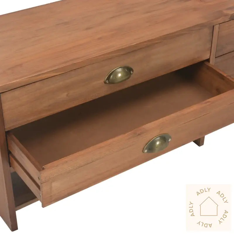 Tv-Benk Med 4 Skuffer 120X30X40 Cm Heltre Gran