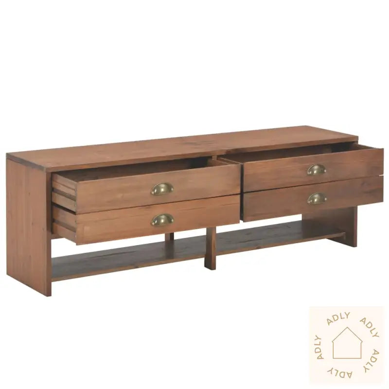 Tv-Benk Med 4 Skuffer 120X30X40 Cm Heltre Gran