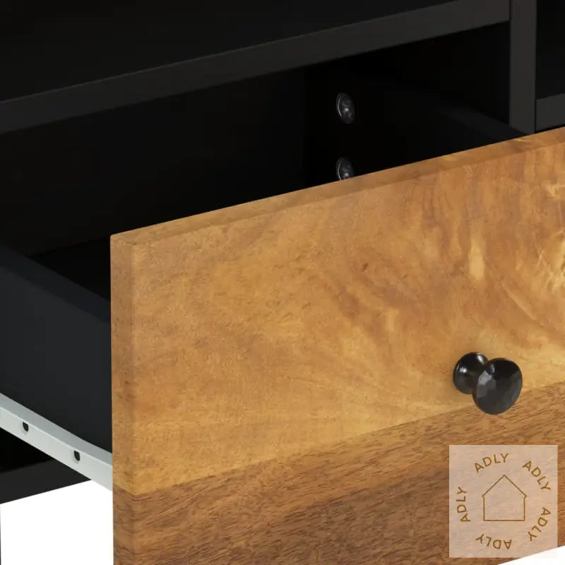 Tv-Benk 100X33X46 Cm Heltre Mango Og Konstruert Tre