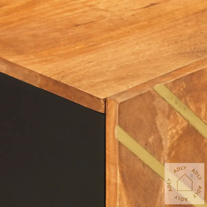 Tv-Benk Brun Og Svart 105X33,5X46 Cm Heltre Mango