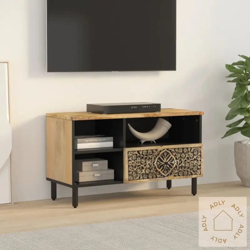 Tv-Benk 80X33X46 Cm Heltre Mango