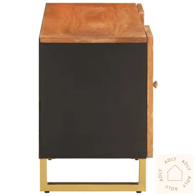 Tv-Benk Brun Og Svart 105X33,5X46 Cm Heltre Mango