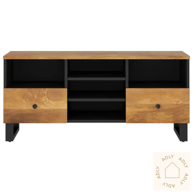 Tv-Benk 100X33X46 Cm Heltre Mango Og Konstruert Tre