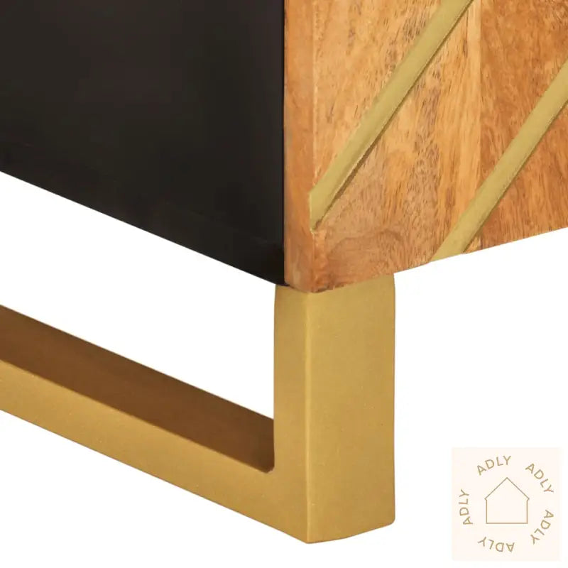 Tv-Benk Brun Og Svart 105X33,5X46 Cm Heltre Mango