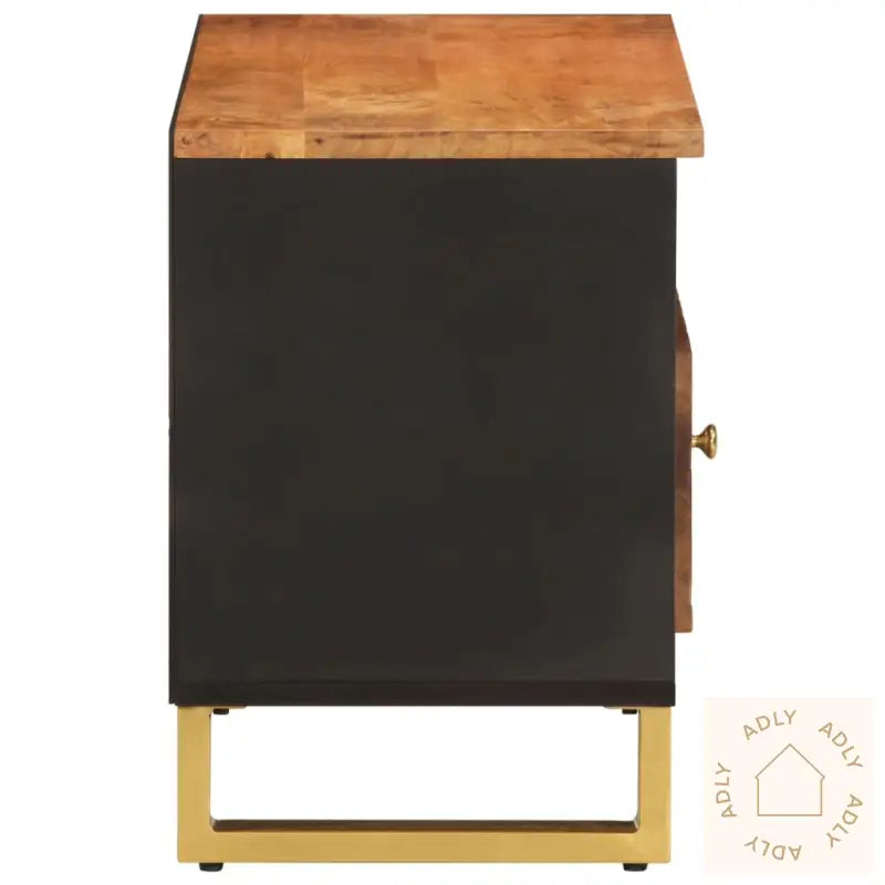 Tv-Benk Brun Og Svart 80X33,5X46 Cm Heltre Mango