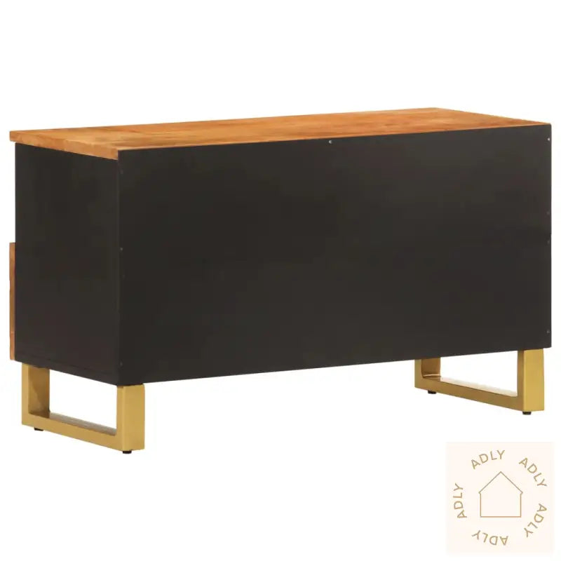 Tv-Benk Brun Og Svart 80X33,5X46 Cm Heltre Mango