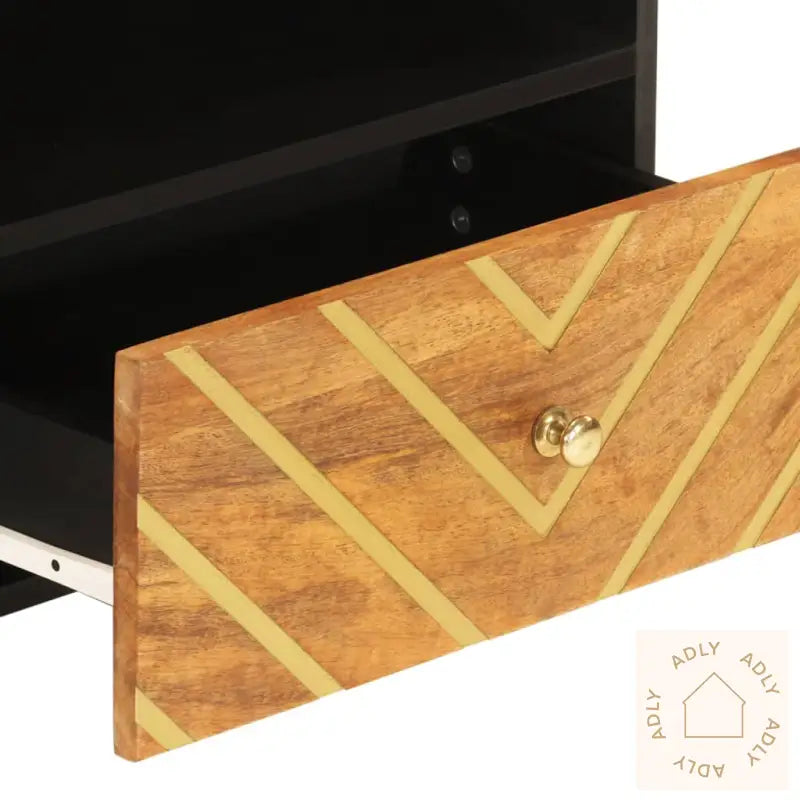 Tv-Benk Brun Og Svart 80X33,5X46 Cm Heltre Mango
