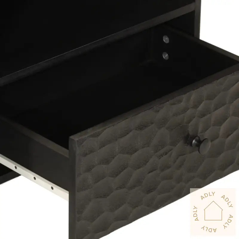 Tv-Benk Svart 80X33X46 Cm Heltre Mango