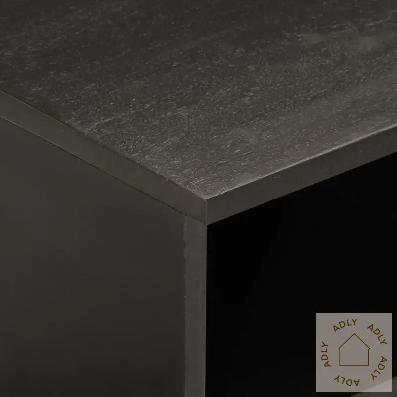 Tv-Benk Svart 80X33X46 Cm Heltre Mango
