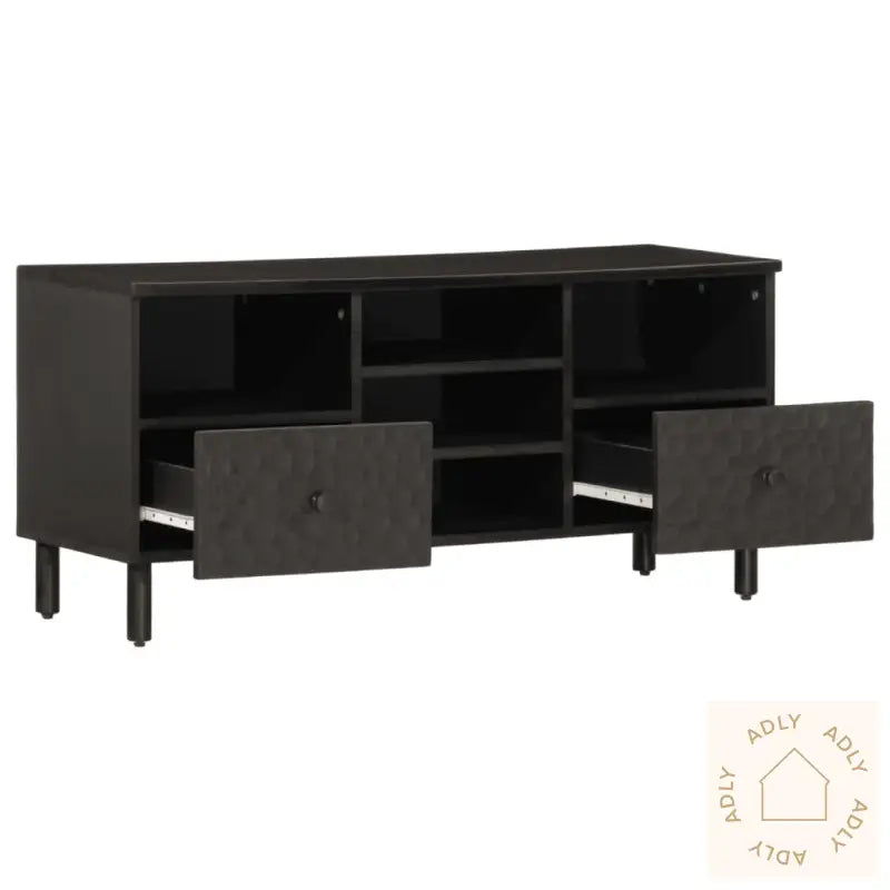 Tv-Benk Svart 100X33X46 Cm Heltre Mango