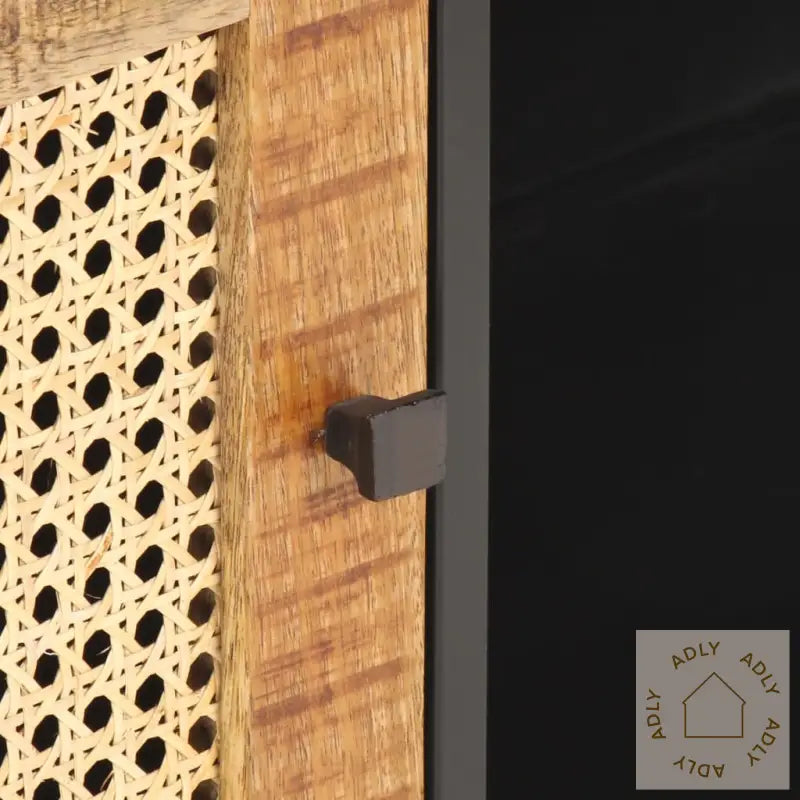 Tv-Benk 90X30X40 Cm Grovt Mangotre Med Naturlig Stokk