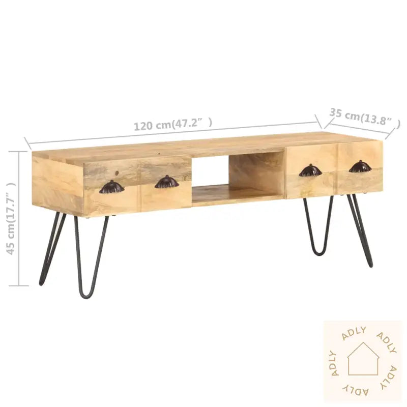 Tv-Benk 120X35X45 Cm Heltre Mango