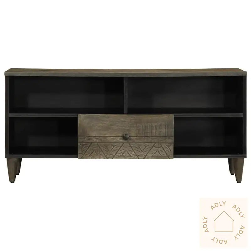 Tv-Benk Svart 100X33X46 Cm Heltre Mango
