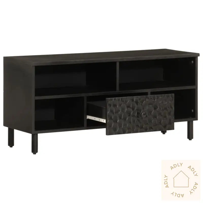 Tv-Benk Svart 100X33X46 Cm Heltre Mango