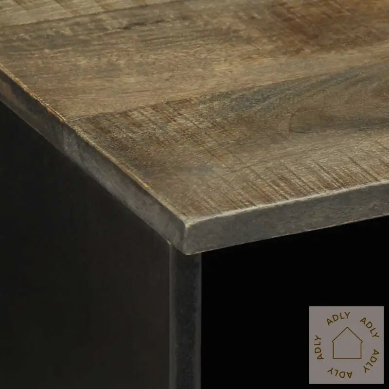 Tv-Benk Svart 100X33X46 Cm Heltre Mango