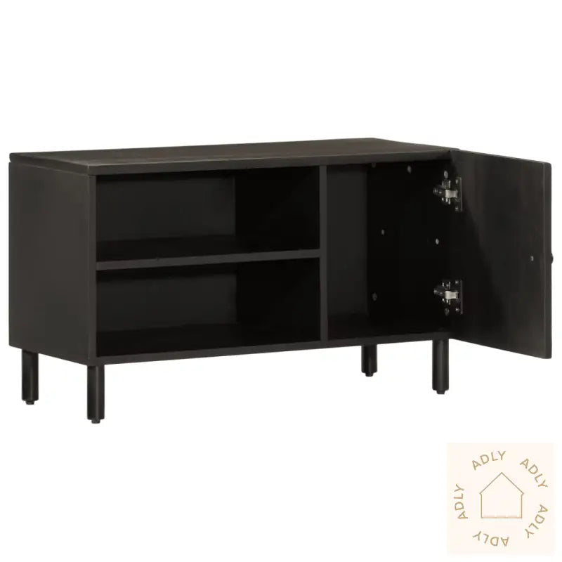 Tv-Benk Svart 80X31X46 Cm Heltre Mango