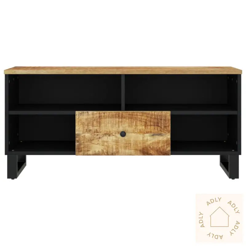 Tv-Benk 100X33X46 Cm Heltre Mango Og Konstruert Tre