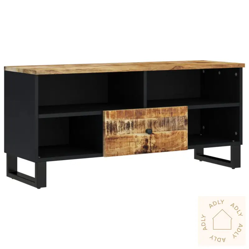 Tv-Benk 100X33X46 Cm Heltre Mango Og Konstruert Tre