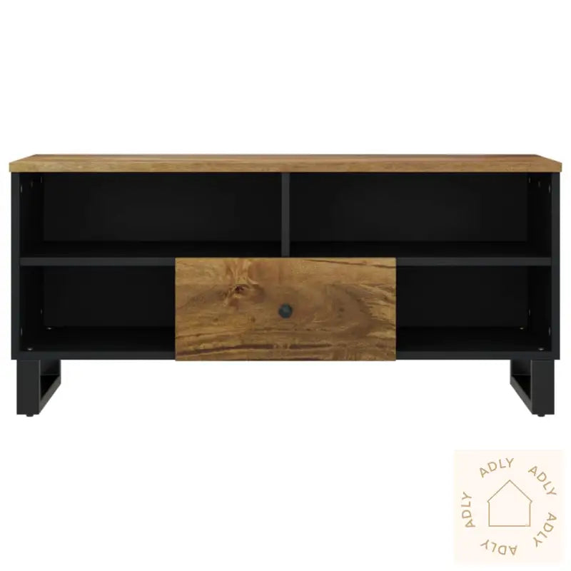 Tv-Benk 100X33X46 Cm Heltre Mango Og Konstruert Tre