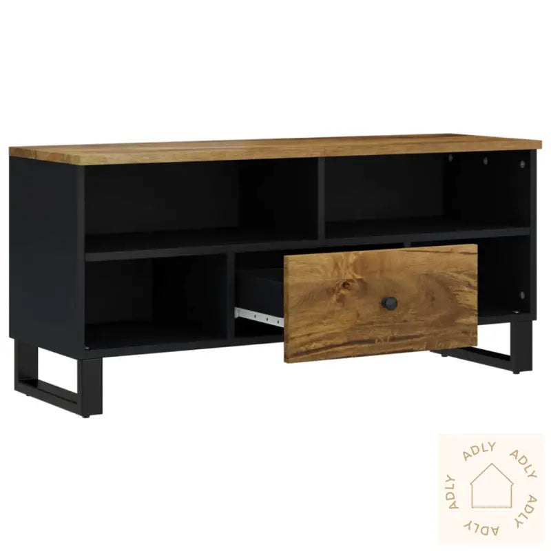 Tv-Benk 100X33X46 Cm Heltre Mango Og Konstruert Tre