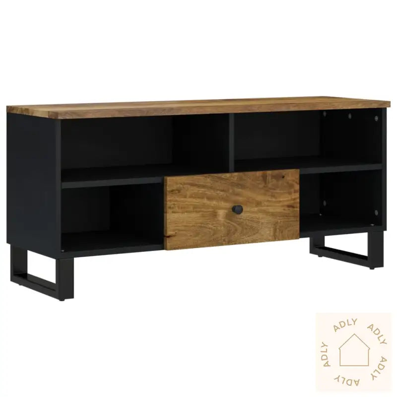 Tv-Benk 100X33X46 Cm Heltre Mango Og Konstruert Tre
