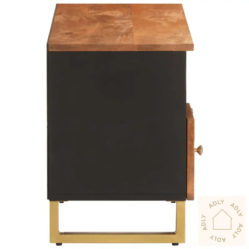 Tv-Benk Brun Og Svart 100X33,5X46 Cm Heltre Mango