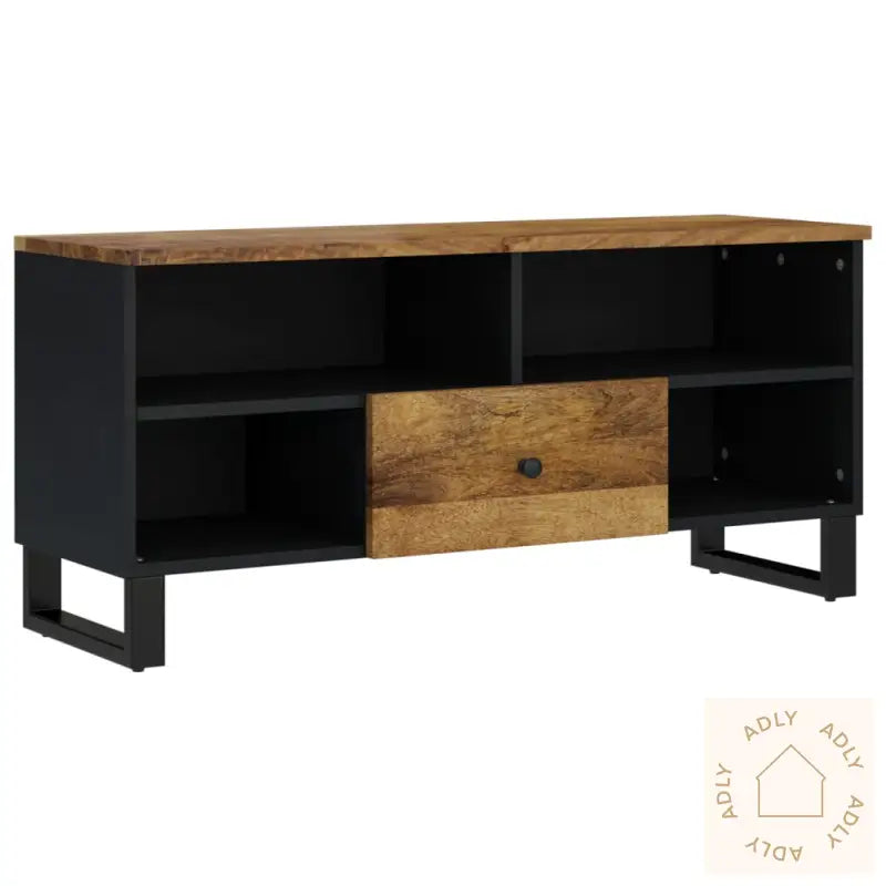 Tv-Benk 100X33X46 Cm Heltre Mango Og Konstruert Tre