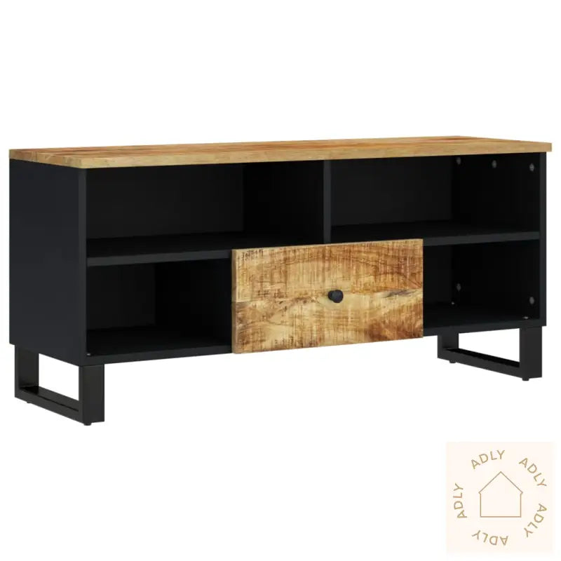 Tv-Benk 100X33X46 Cm Heltre Mango Og Konstruert Tre