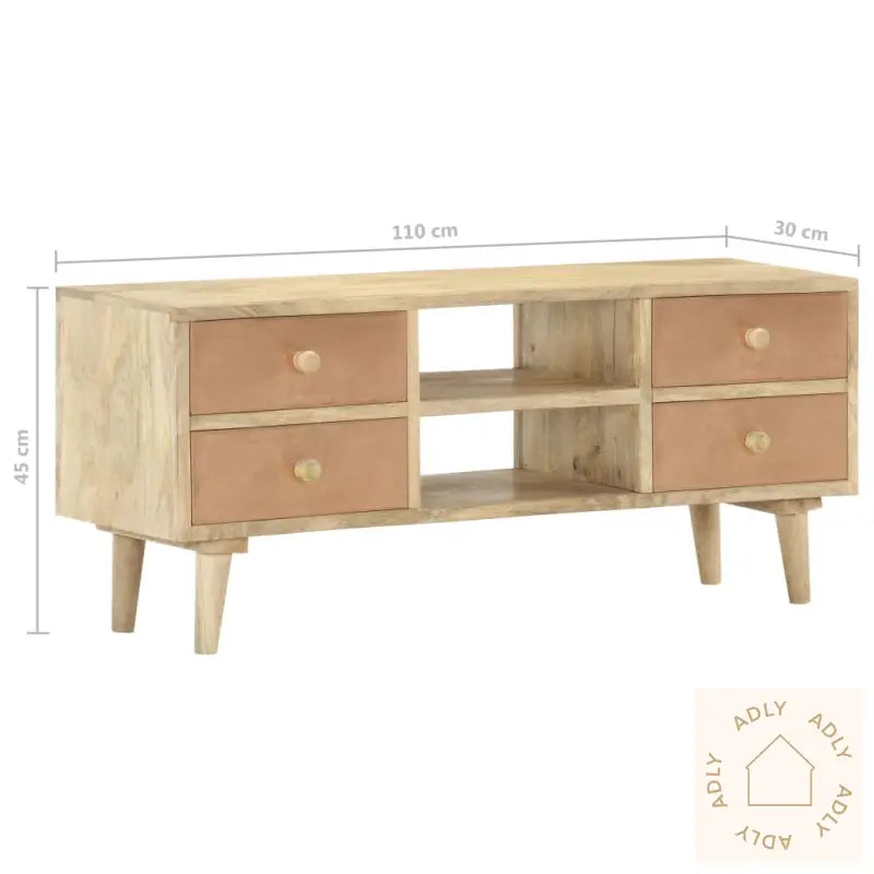 Tv-Benk 110X30X45 Cm Heltre Mango