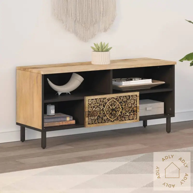 Tv-Benk 100X33X46 Cm Heltre Mango