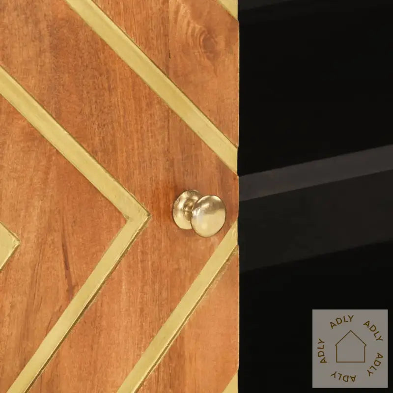 Tv-Benk Brun Og Svart 80X31,5X46 Cm Heltre Mango