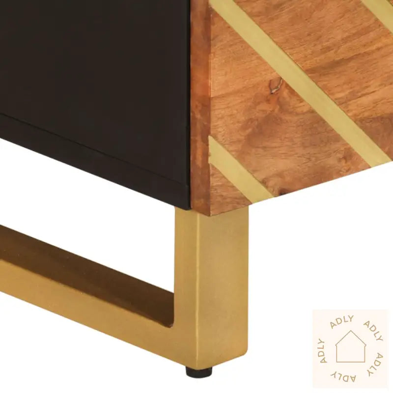 Tv-Benk Brun Og Svart 70X33,5X46 Cm Heltre Mango