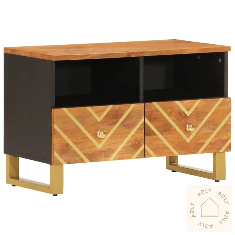 Tv-Benk Brun Og Svart 70X33,5X46 Cm Heltre Mango