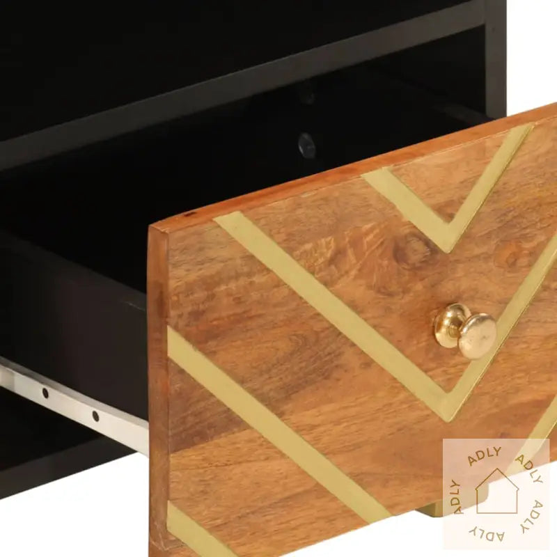 Tv-Benk Brun Og Svart 70X33,5X46 Cm Heltre Mango