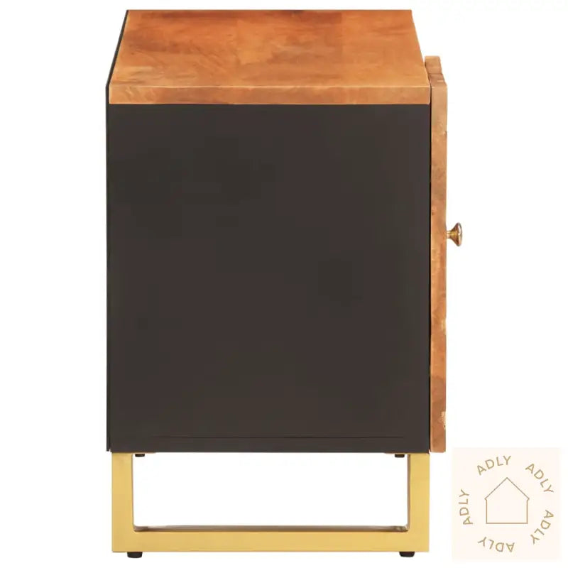 Tv-Benk Brun Og Svart 80X31,5X46 Cm Heltre Mango