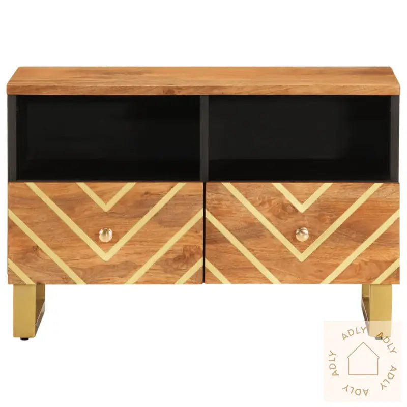 Tv-Benk Brun Og Svart 70X33,5X46 Cm Heltre Mango